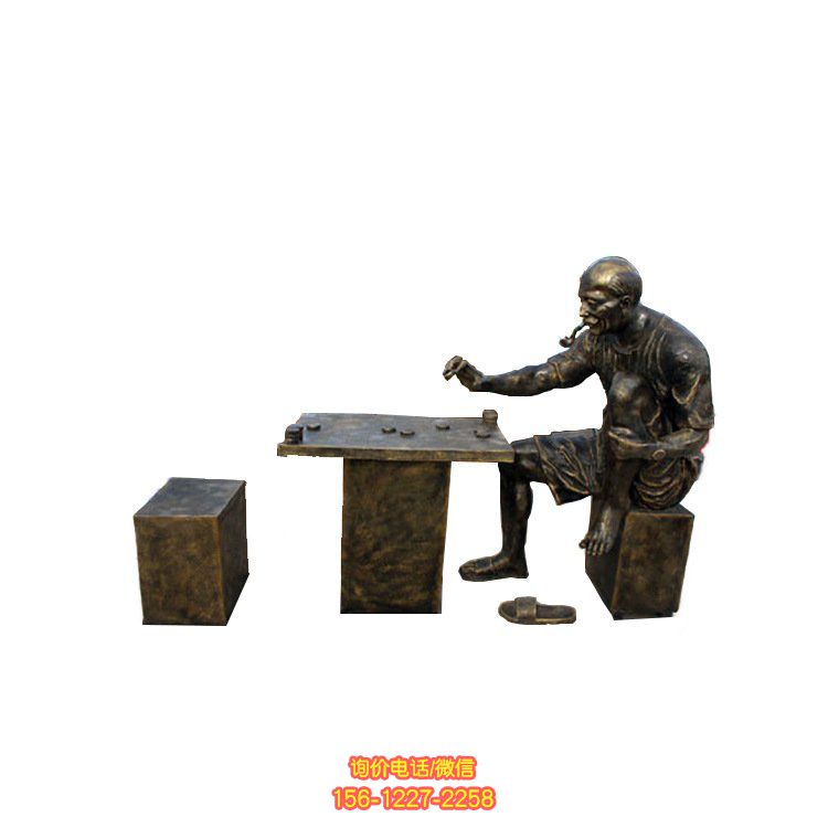 玻璃鋼象棋人物雕塑，完美點綴園林景區(qū)景觀