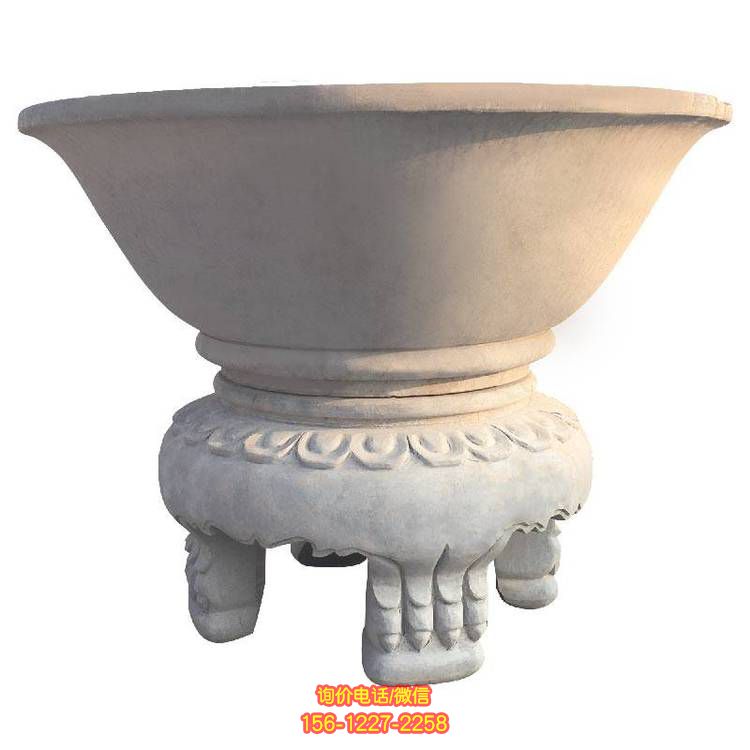 大理石石雕浮雕，裝點(diǎn)別墅小區(qū)街道花盆