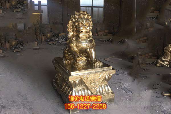 獅子雕塑不銹鋼噴漆烤漆，非凡庭院裝飾