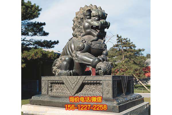 獅子雕塑:仿真青石石雕景觀裝置 獅子雕塑:仿真青石石雕景觀裝置