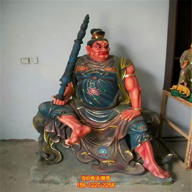 寺廟供奉佛像玻璃鋼彩繪坐著的佛像哼哈二將雕塑 寺廟供奉佛像玻璃鋼彩繪坐著的佛像哼哈二將雕塑