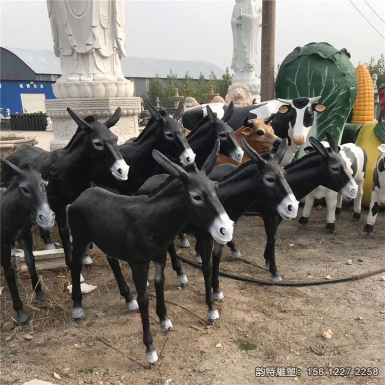 玻璃鋼動物毛驢雕塑 玻璃鋼動物毛驢雕塑