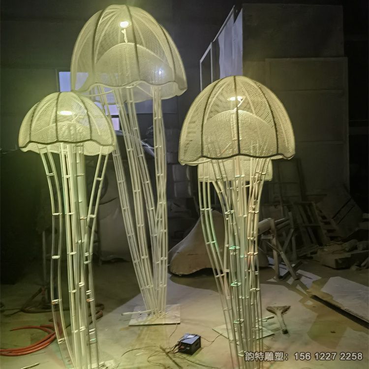 水母雕塑 鏤空發(fā)光水母雕塑 水母雕塑 鏤空發(fā)光水母雕塑