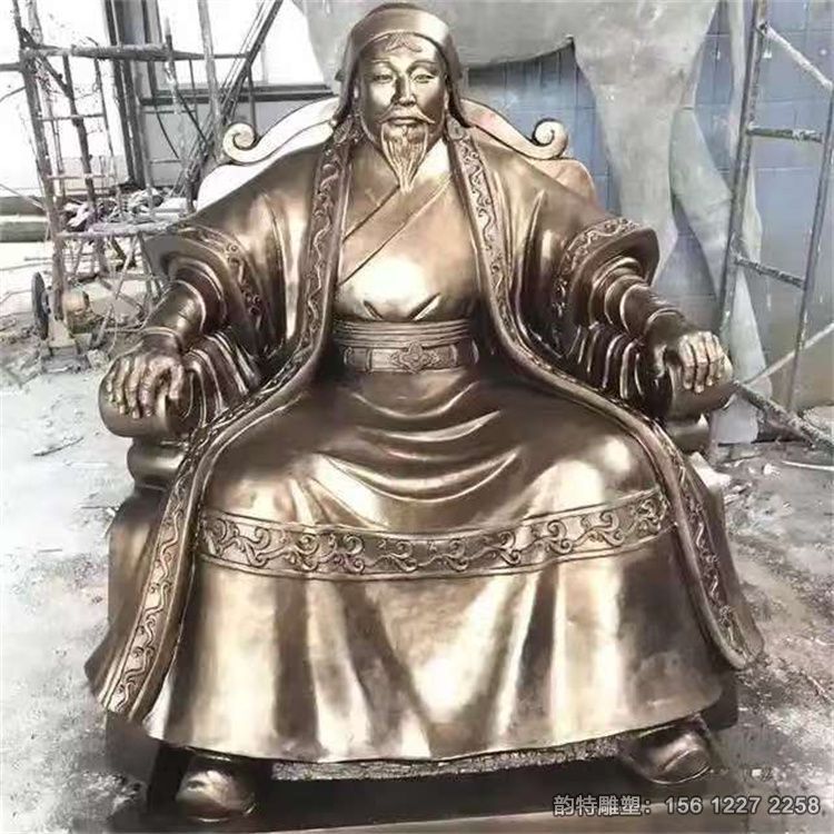 玻璃鋼成吉思汗雕像做過的案例可供參考 玻璃鋼成吉思汗雕像做過的案例可供參考